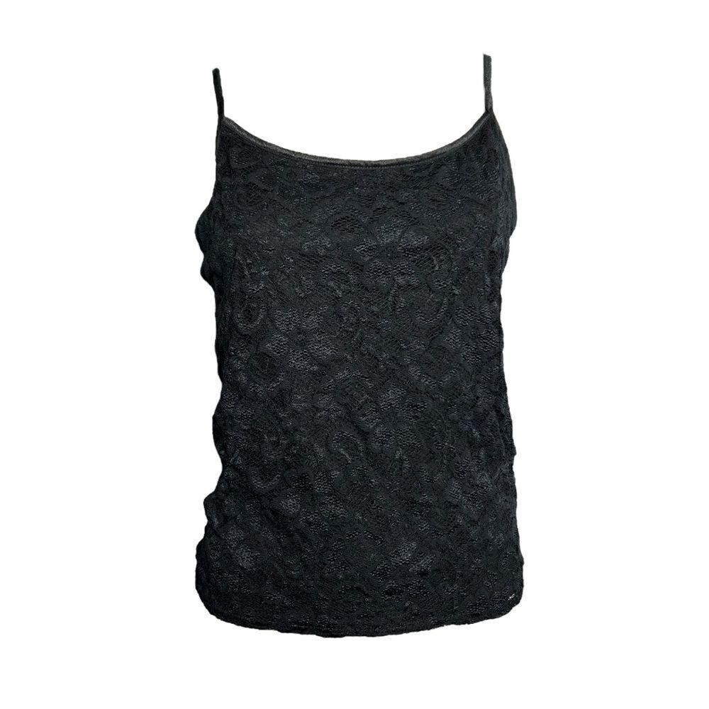 Joseph Ribkoff Vintage Black Lace Cami Sleeveless Blouse Top Women 10